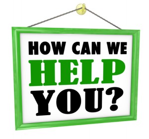 How Can We Help You Hanging Store Sign Helpful Service